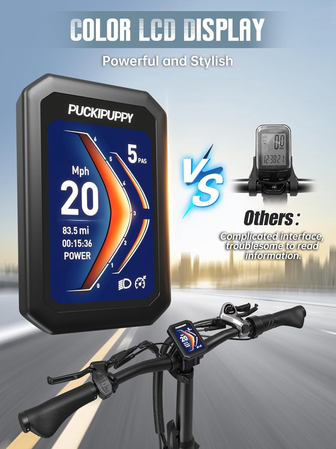 PUCKIPUPPY 20" Electric Tricycle for Adults 960W 60Miles Range 20mph Max Speed Fat Tire Electric Trike 48V 17.4AH Battery 3 Wheel Electric Bike 500lbs Load E-Mountain Bikes, Comply with UL2849 By SGS