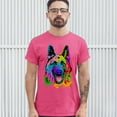 thumbnail image 3 of Tee Hunt Happy German Shepherd T-Shirt Andy Maxx Dog Men's Tee, Hot Pink, Large, 3 of 5
