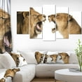 thumbnail image 3 of Design Art Lion Et Lionne Rugissant Art Sur Toile, 3 of 3