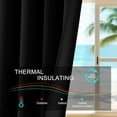 thumbnail image 2 of Blackout Curtains 2 Panels, Light Blocking Curtains for Bedroom, Room Darkening Window Drapes, Rod Pocket Curtains for Living Room, W52 x L72, Black, 2 of 7