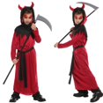 thumbnail image 2 of Disfraz de disfraz de Halloween para niños Bola de disfraces rojo pequeño diablo disfraz de rendimiento cos horror vampiro niños y niñas vampiro muerte traje de rol, 2 of 4