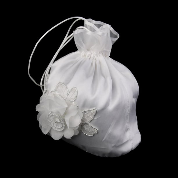GUOOL 3-24pack Satin Pearl Rhinestone Wedding Bridal Bag Handbag