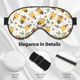 thumbnail image 2 of Rocae Bee and Flowers for Mask for Women Men, Luxury Eye Cover Eye Shade with Adjustable Strap for Travel, Nap, Meditation, 2 of 7
