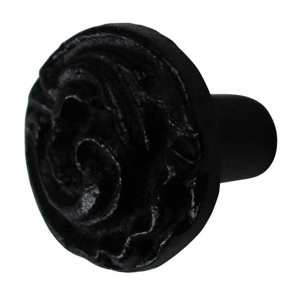 Durable Black Rose Cabinet Knobs, Solid Brass Knob Pull Handles w/Screws | Renovator's Supply