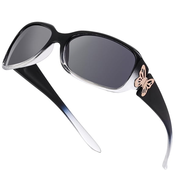 Gafas de sol LVIOE polarizadas con decoración de mariposa para mujer