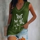 thumbnail image 2 of Moda mujer damas cuello en V suelta Tops Casual camiseta sin mangas blusa chaleco Pompotops  lopia998406, 2 of 5