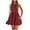 Wine, variant on Summer Bubble Dresses for Women 2025 Casual Sleeveless Tank Mini Short Dress Crew Neck Smocked Sundress with Pockets