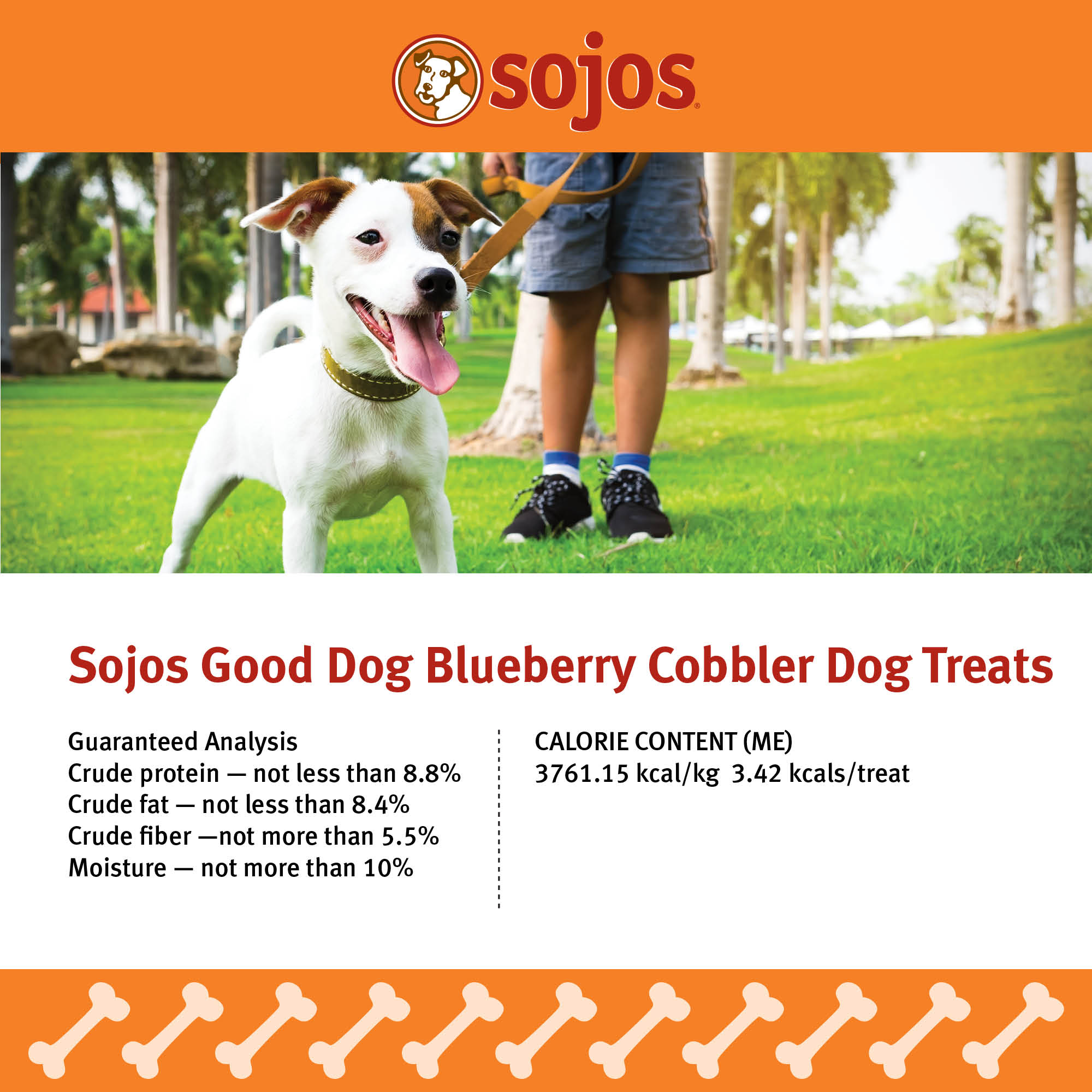Sojos Good Dog Crunchy Natural Dog Treats, Blueberry Cobbler, 8-Ounce Box