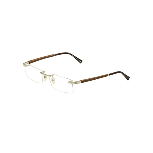 ARMAZON OFTALMICO MONT BLANC MB0390 016 56MM CAFE PLATA