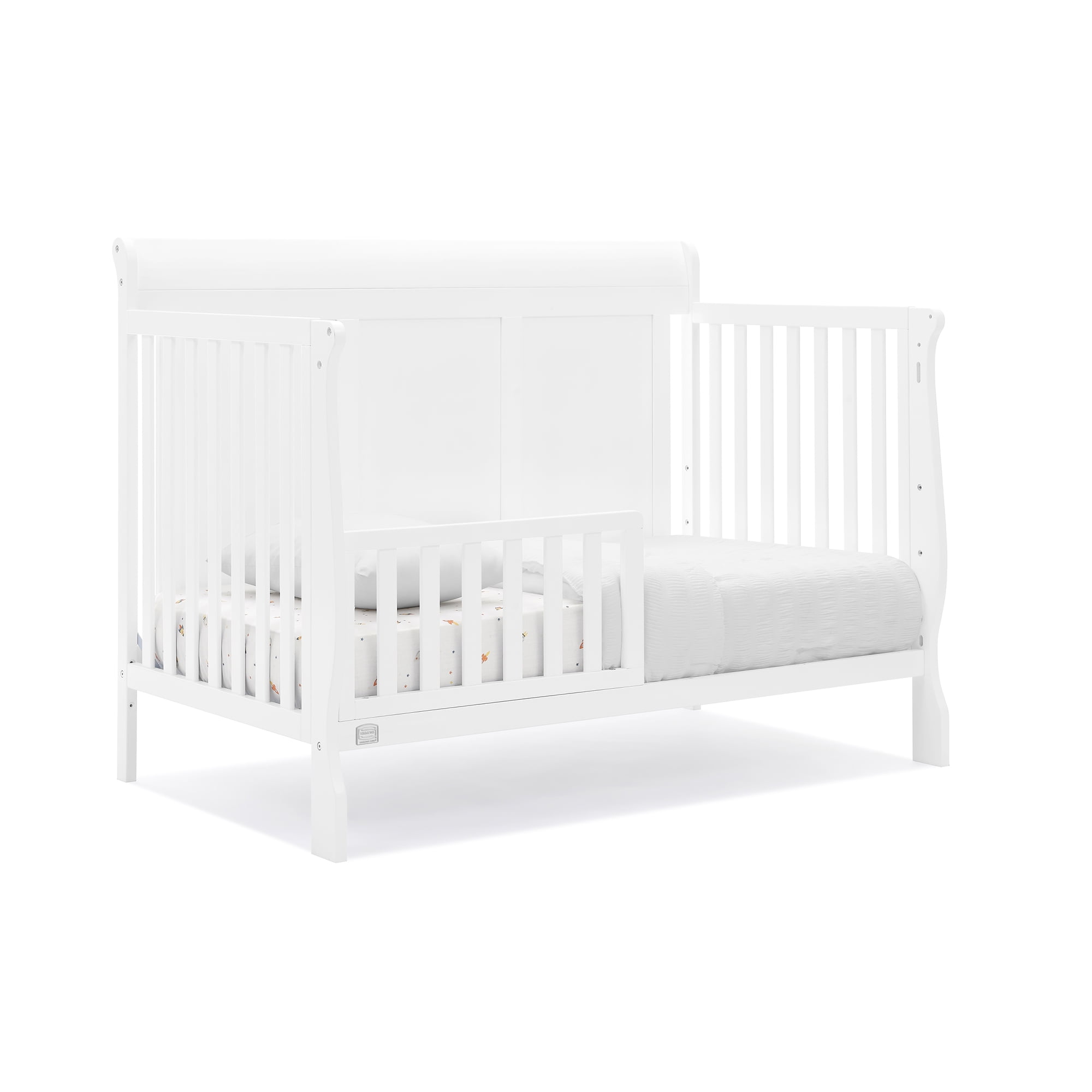 Simmons Kids Carter 6-in-1 Convertible Crib - Greenguard Gold Certified, Bianca White