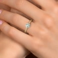 thumbnail image 4 of Gem Stone King 14K Two Tone Gold Green Prasiolite and Lab Grown Diamond Engagement Ring for Women | 0.96 Cttw | Round 6MM | Gemstone Birthstone | Size 9, 4 of 6