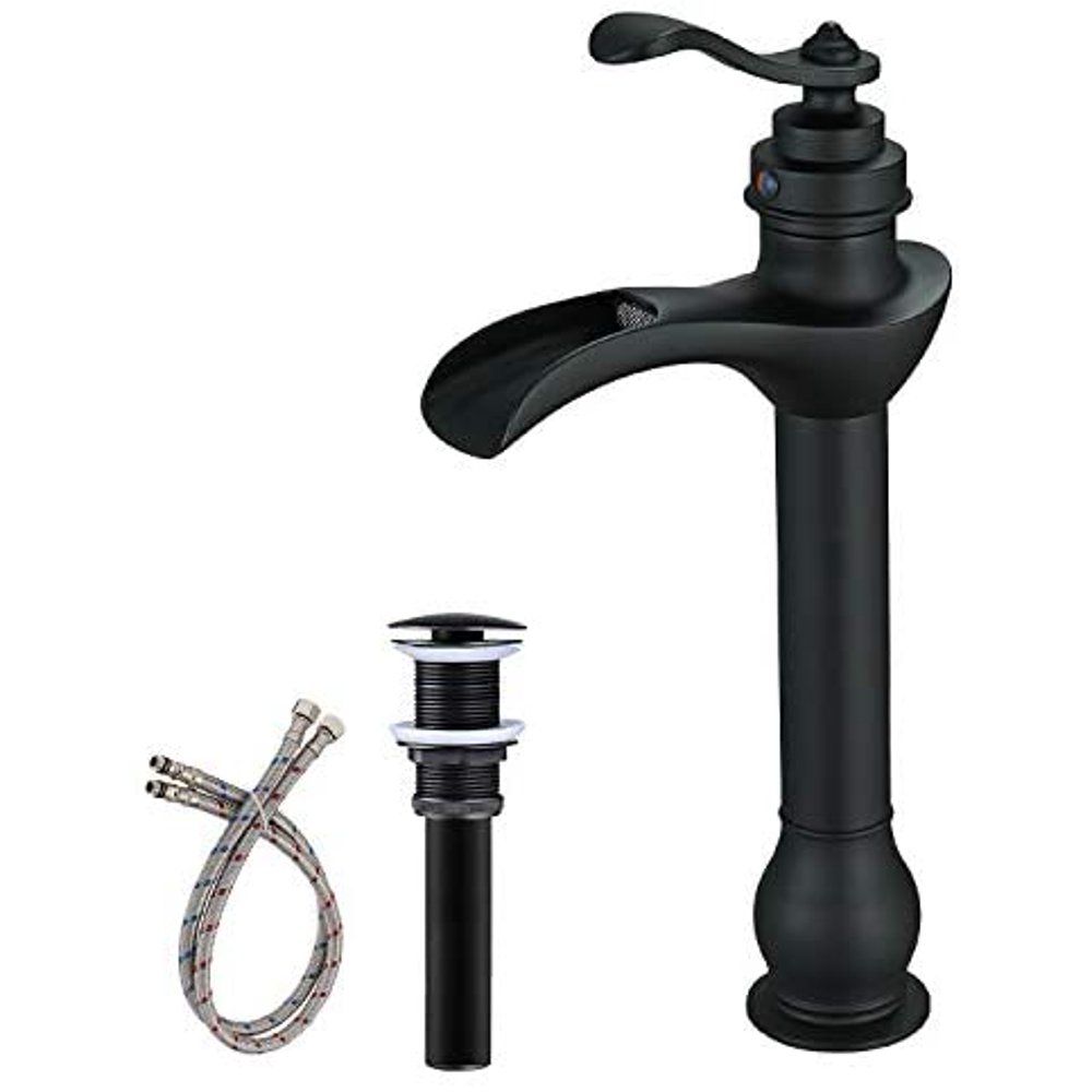 BWE Vessel Sink Faucet with Drain Assembly and Supply Hose LeadFree