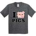 thumbnail image 3 of Inktastic I Love Pigs Youth T-Shirt, 3 of 5