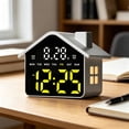 thumbnail image 6 of Alarm Clock House Shaped, Alarm Clocks for Bedroom LED Electronic Clock Multi Functional with Night Light, Two Alarms Snooze USB Powered, 6 of 6