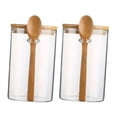 thumbnail image 3 of Organizador de tarros de especias de vidrio, cajón para granos de café, utensilios de cocina, tapa hermética, recipiente para condimentos 2 piezas, 3 of 8