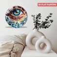 thumbnail image 4 of Round Decorative Clock: Blue Angel Eyes  Glass Wall Clock,  Tears Eyes Wall Clock  for Homes, Bars, Offices, Man Caves, Garages, And Living Rooms .Also Makes A Great Gift., 4 of 8