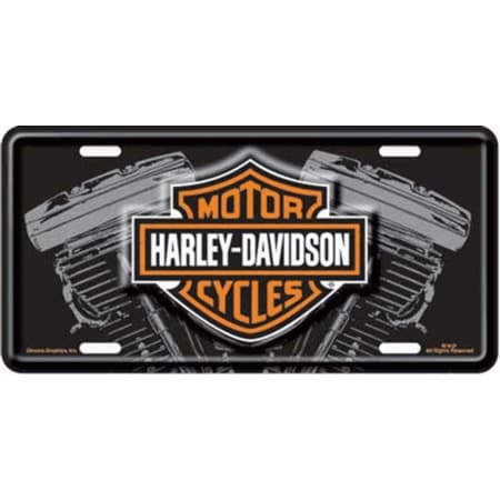  Harley  Davidson  Logo  with V Twin License  Plate Walmart com