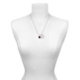 thumbnail image 2 of Delight Jewelry Silvertone Small Maroon Megaphone She is Clothed in Stength and Dignity Charm Necklace, 20"+3", 2 of 4