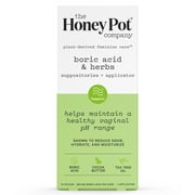 The Honey Pot Company, Boric Acid and Herbal Suppositories + Applicator; 14 ovules, 1 applicator