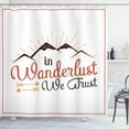 thumbnail image 1 of Ambesonne Camping Shower Curtain, Wanderlust We Trust Text, 69"Wx70"L, Multicolor, 1 of 3