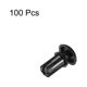 thumbnail image 3 of Uxcell Remache de clip de empuje 4mm x 8mm para panel de circuito PCB sujetador de nylon negro 100 piezas, 3 of 3
