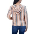 thumbnail image 3 of Lucky Brand Women's Size Large (12-14) Baja Sweater Hoodie, Multi Stripe, 3 of 7