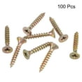 thumbnail image 3 of Unique Bargains M5 x 30mm Phillips Flat Head Carbon Steel Color Zinc Plated Wood Screws 100 Pack, 3 of 5