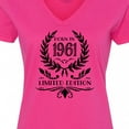 thumbnail image 4 of Inktastic Born in 1961 Limited Edition Women's V-Neck T-Shirt, 4 of 5