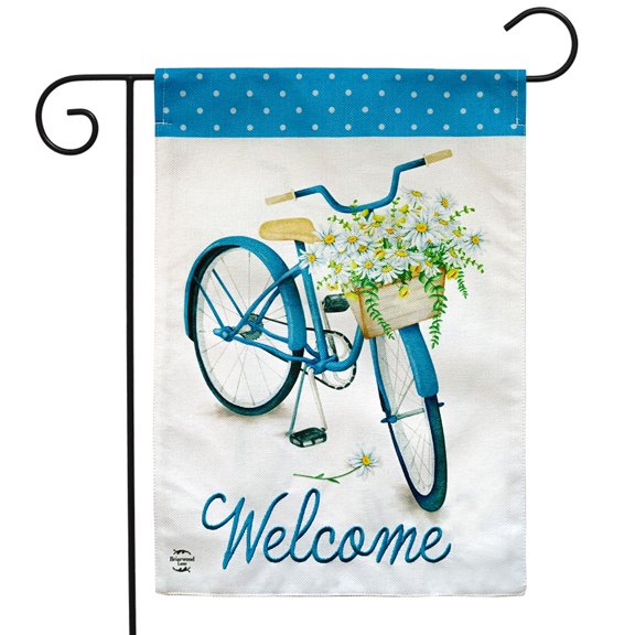 Briarwood Lane Spring Bike Welcome Burlap Garden Flag