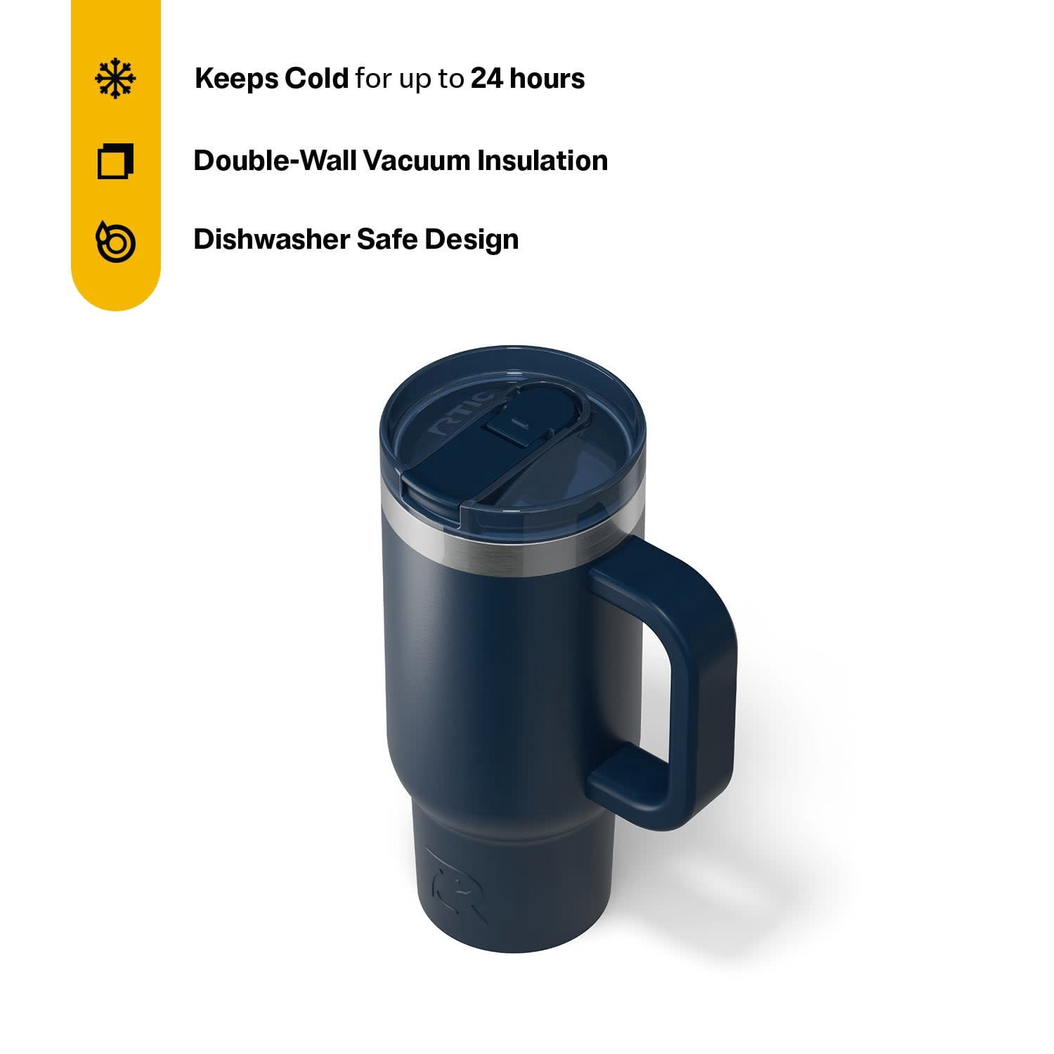 RTIC Ice Lunch Set, Lunch Bag, Container and Little Road Trip Tumbler, Leak Proof, Navy