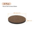 thumbnail image 2 of Deslizadores de muebles, almohadillas de fieltro autoadhesivas redondas, protectores de suelo para patas de muebles de madera dura 2.5" 8 piezas, 2 of 5