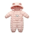 thumbnail image 2 of Cowsor Baby Winter Hooded Jacket – Solid Color (0-24M), 2 of 3