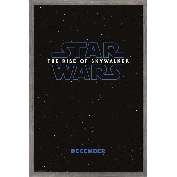 Star Wars: The Rise Of Skywalker - Logo Teaser One Sheet Wall Poster, 14.725" x 22.375", Framed