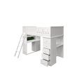 thumbnail image 2 of ACME Willoughby Twin Loft Bed with Desk in White, 2 of 5