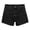 Black, variant on Women's Denim Shorts Low Waisted Washed Summer Elastic Ripped Destroyed Flat Bermuda Short Slim Fit Bottom Casual Jean Shorts