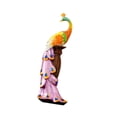 thumbnail image 4 of QSTDGVPW Peacock Statue Decor Decorative Resin Sculpture for Countertop Indoor Office Orange, 4 of 9