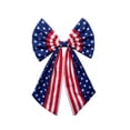 thumbnail image 2 of JollyMart Patriotic American Flag Bow,11.8" 4th of July Stars & Stripes Wreath Bow,Red White Blue Large Decorative Bow for Front Door,Memorial Day,Independence Day,Labor Day Indoor Outdoor Home Decor, 2 of 7
