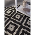 thumbnail image 3 of Furnish My Place Outdoor Accent Diamond Rug - 5 ft. 3 in. x 7 ft. 6 in., Black, 3 of 6