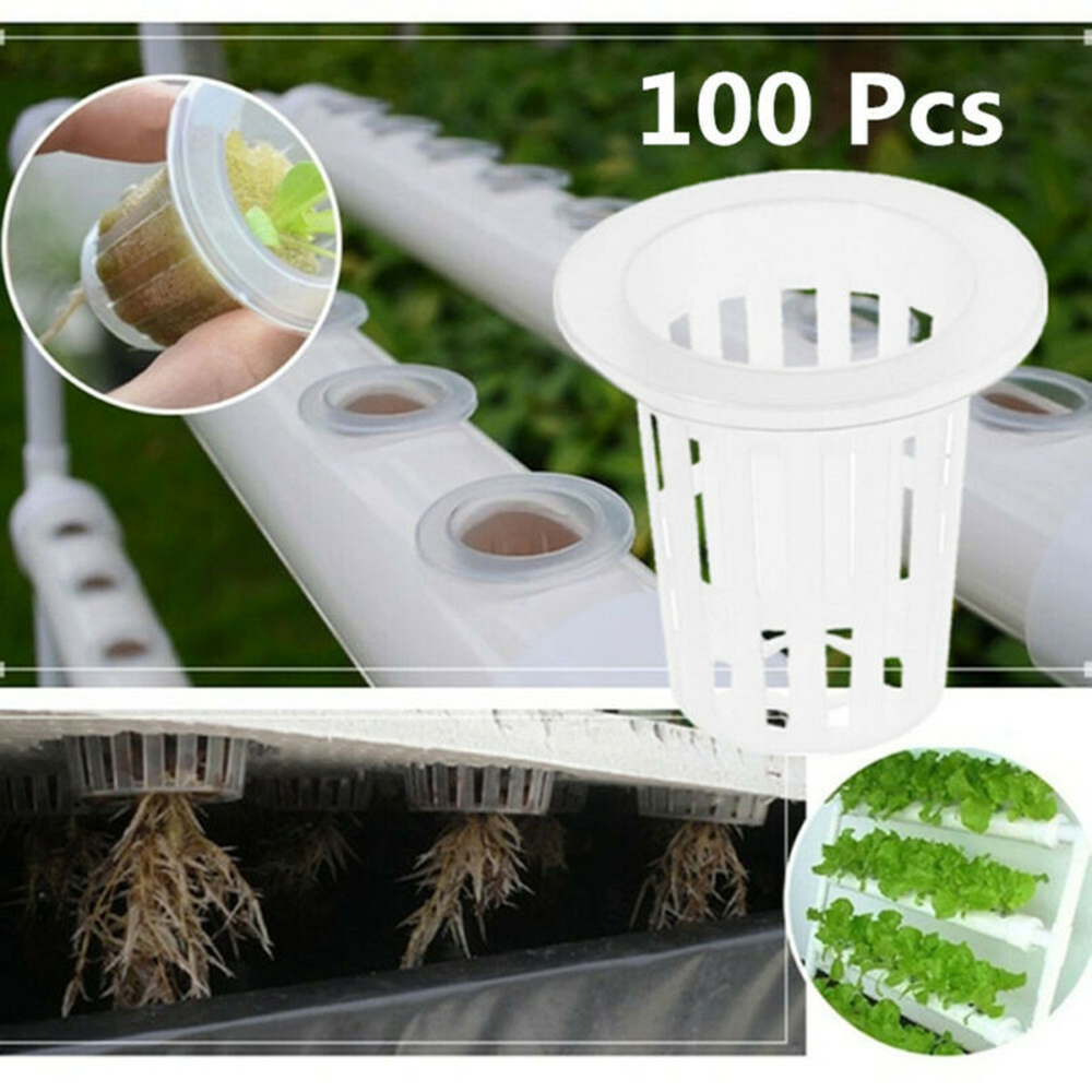 100X Vegetable Net Cup Slotted Mesh Soilless Culture Vegetables Pots