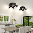 thumbnail image 4 of KEESFU 4-Light Industrial Track Lighting Fixture, Black Adjustable Ceiling Light with Pull Chain Switch, Modern Flush Mount for Kitchen, Hallway, Dining Room, 4 of 9