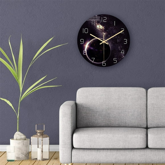 EGNMCR Room Decor Home Decor Large Photo Wall clock Removable In The Dark clocks Wall Clock
