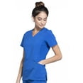 thumbnail image 4 of Cherokee Iflex Women's Scrubs Top Mock Wrap Knit Panel CK680, 4 of 5