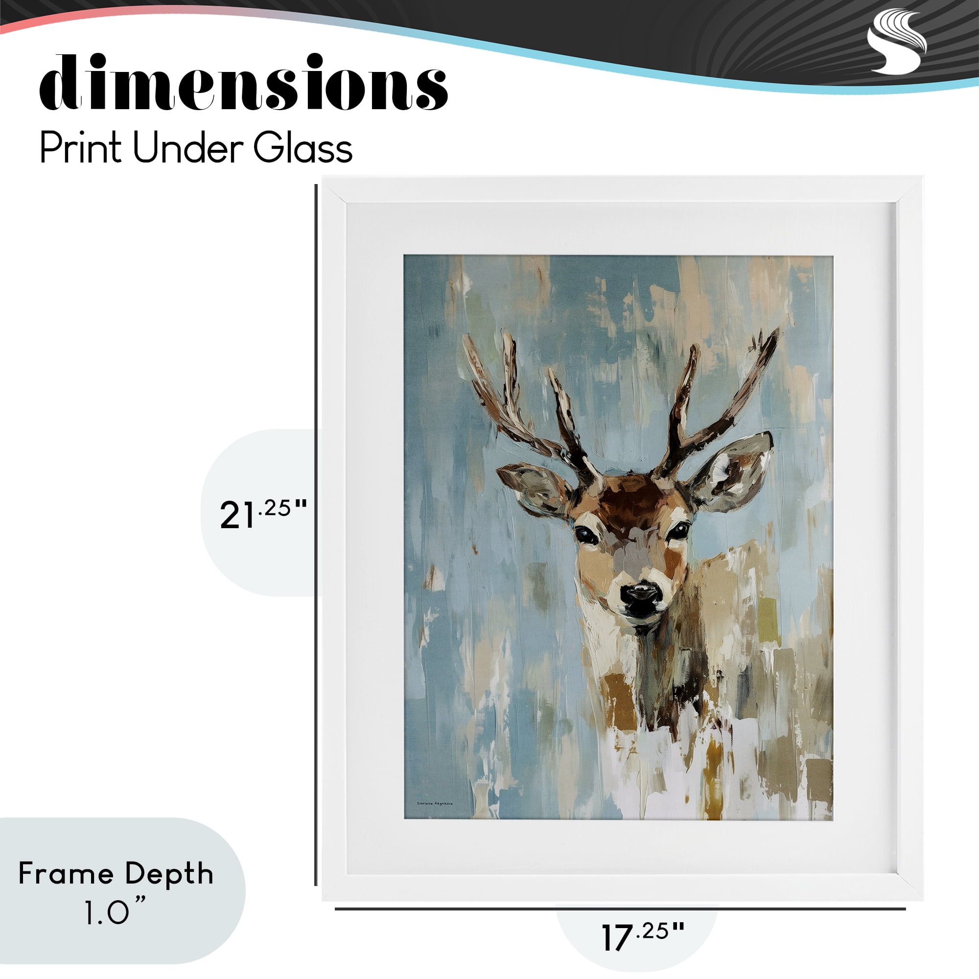 Stupell Industries Echoes Of The Wild White Framed Print Under Glass, design by Svetlana Aleynikova