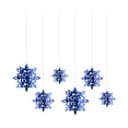 thumbnail image 2 of Colgante de ,Juego de decoración colgante de copos de nieve azules en tres tamaños,Kit de adornos de guirnalda de copos de nieve de papel 3D,Decoración navideña para el techo, 2 of 8