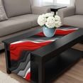 thumbnail image 4 of Red Black Ombre Table Runner 120 Inches Long, Modern Geometric Abstract Aesthetics Cream Kitchen Coffee Dining Table Decoration for Home Party Birthday Wedding Home Decor 13x120 Inches, 4 of 8