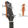 thumbnail image 5 of Full Size 4-String Electric Bass Guitar w/ 4-Band Equalizer (EQ-7545R), GMB101 Acoustic Bass Guitar with Carry Bag, Shoulder Strap, Cable and Accessories Pack, 44.55 inch, Burlywood Color, 5 of 10