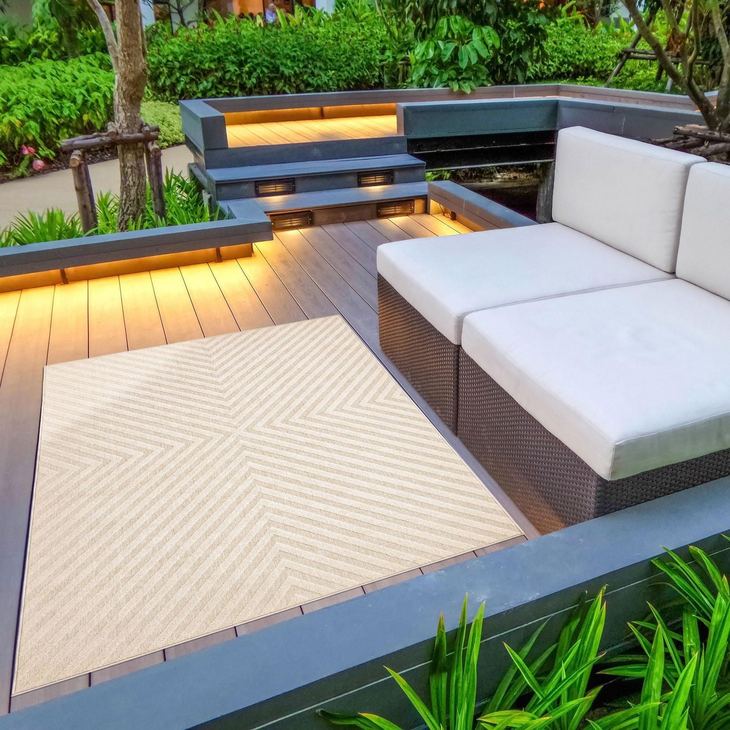 Tapis Intérieur/Extérieur pour Balcon, Patio et Jardin ECARPET Milan