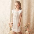 thumbnail image 4 of Camisones de manga corta de princesa para niñas. Camisones de cuello cuadrado para niños pequeños. Ropa de dormir de verano para niños., 4 of 5