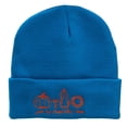 thumbnail image 5 of Be Thankful Embroidered Knitted Long Beanie - Aqua OSFM, 5 of 5
