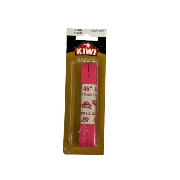 Cordones planos, estilo kiwi, casual, rosa neón, 114 cm, 1 par (rosa)